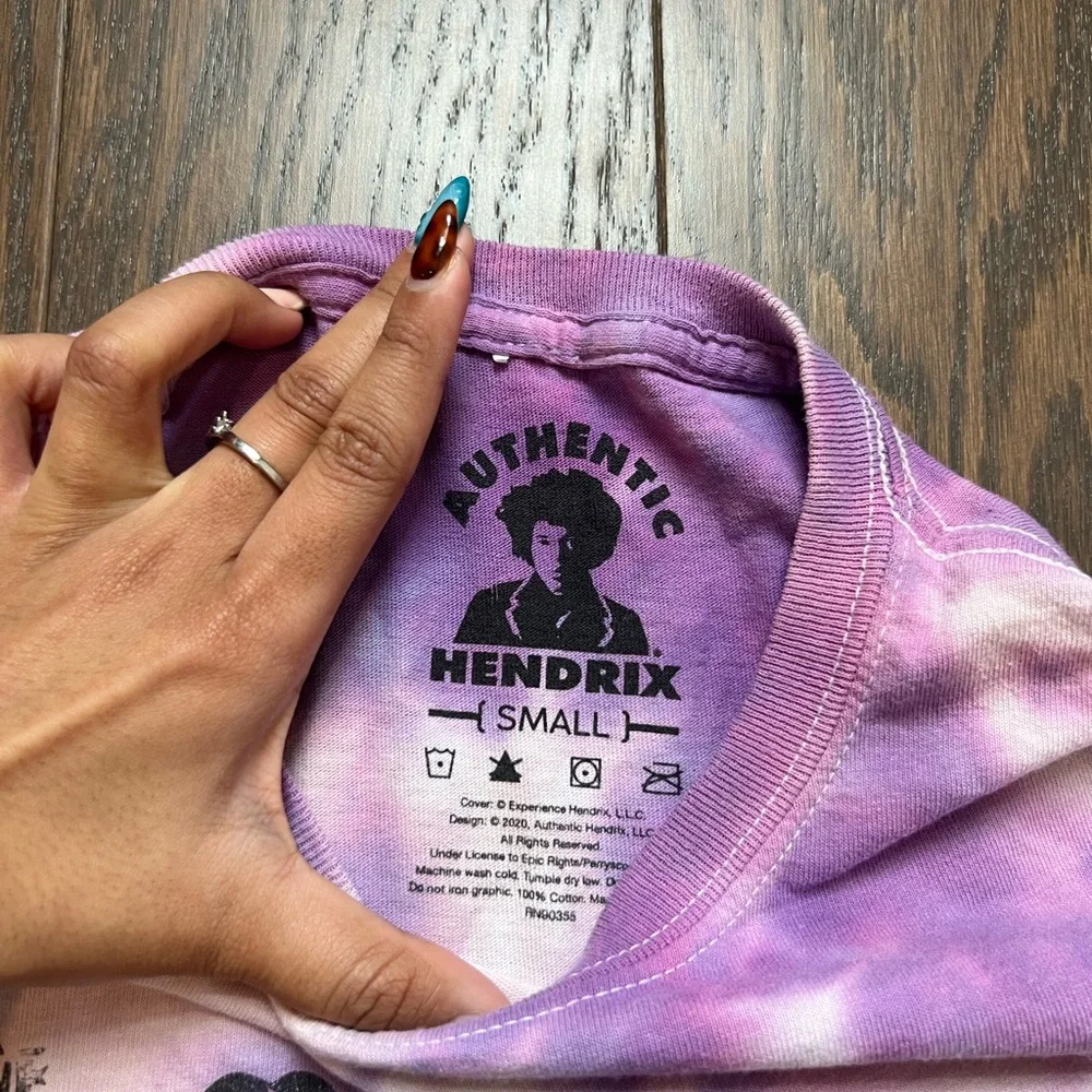 Hot Topic Purple & Multicolor Tie-Dye Jimi Hendrix Experience Tee - Picture 2 of 2